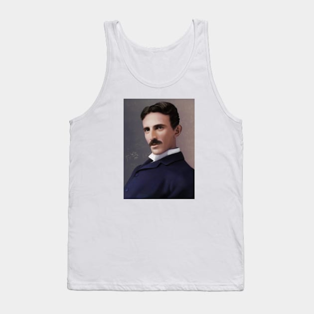 Nikola Tesla Tank Top by Marija154